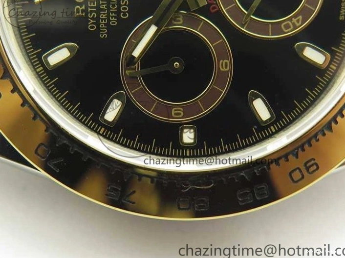 0216 Breathable Daytona SS YG BP Maker Best Edition Black Dial On SS YG Bracelet A 3456